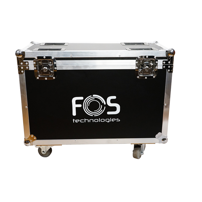 FOS TECHNOLOGIES - Flight Case doppio con ruote per 2 unità Wash Quad III