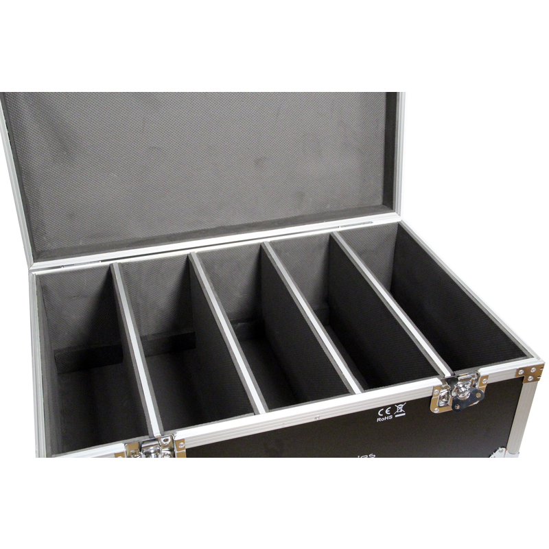 FOS TECHNOLOGIES - Flight case con ruote per 4 unità F-5