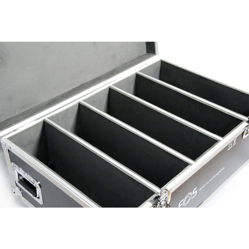 FOS TECHNOLOGIES - Flight case con ruote per 4 unità F-5