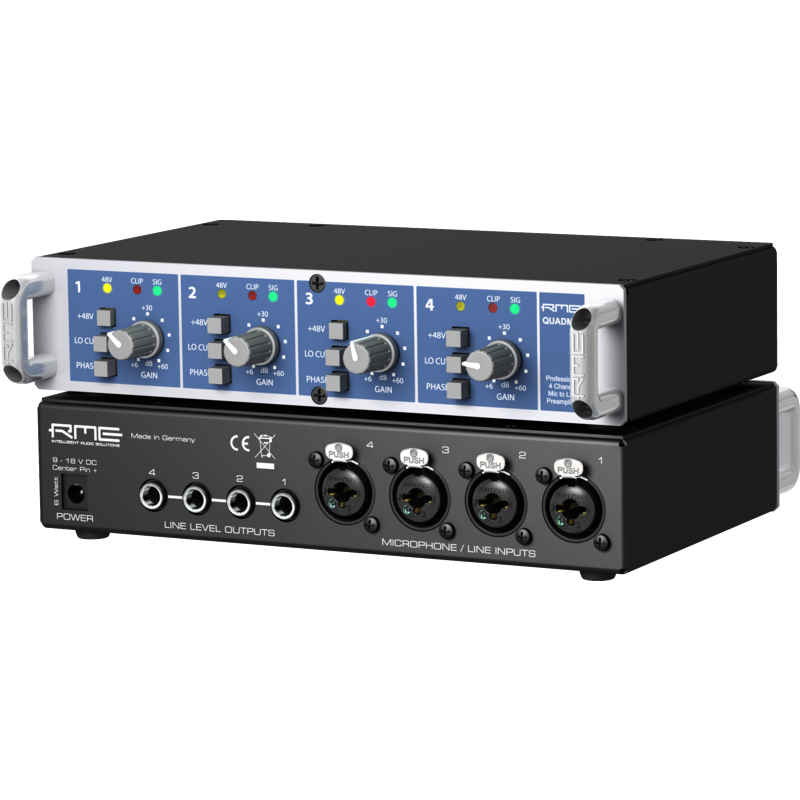 RME - Preamp Microfonico 4 canali con uscita linea - 1/2 unità rack