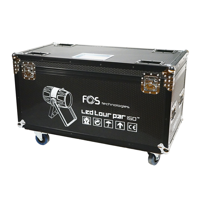 FOS TECHNOLOGIES - Flightcase con ruote per 10 unità di FOS TOUR PAR 150