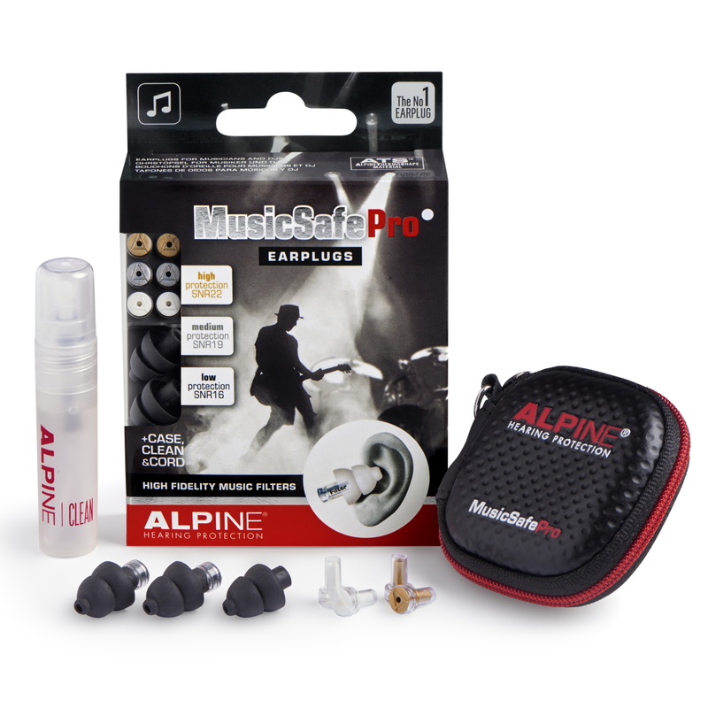 ALPINE - Kit auricolari per protezione uditiva con 3 filtri attenuazione