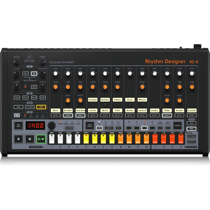 BEHRINGER - Drum Machine analogica con 16 suoni e sequencer a 16 step