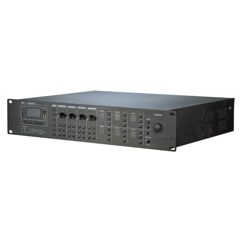 ZZiPP - Amplificatore mixer lettore usb/bt/fm da 60w a 6 zone