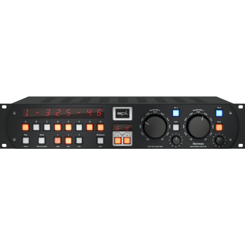 SPL - Mastering Router con teconologia mastering 120V, fino ad 8 punti insert, due parallel mix inseribili, 3 memorie, display