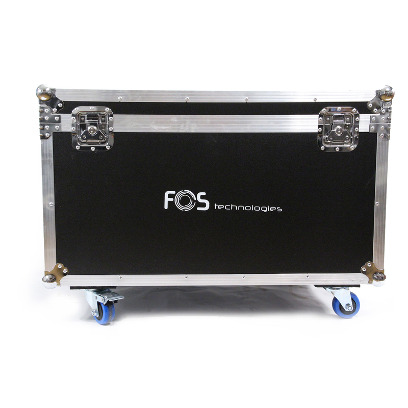 FOS TECHNOLOGIES - Flight Case doppio con ruote per 2 unità Wash Quad