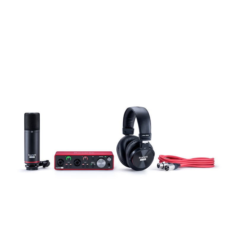 FOCUSRITE - Bundle con Scheda Audio USB, Microfono a Condensatore e Cuffia