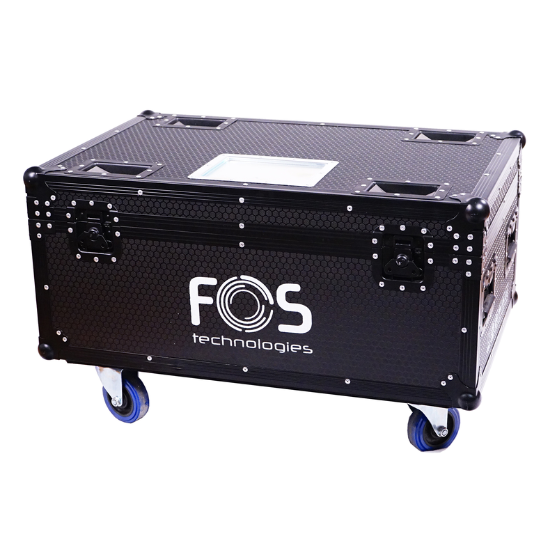 FOS TECHNOLOGIES - Flight case con ruote per 4 unità Cyclone PRO.