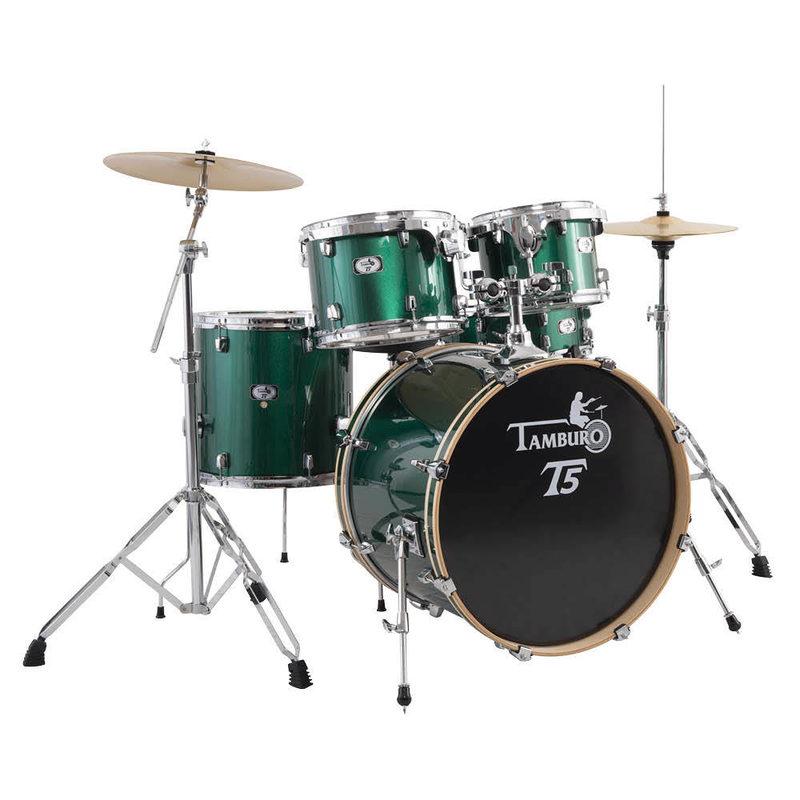 TAMBURO - Batteria serie T5 5 pezzi colore Green Sparkle