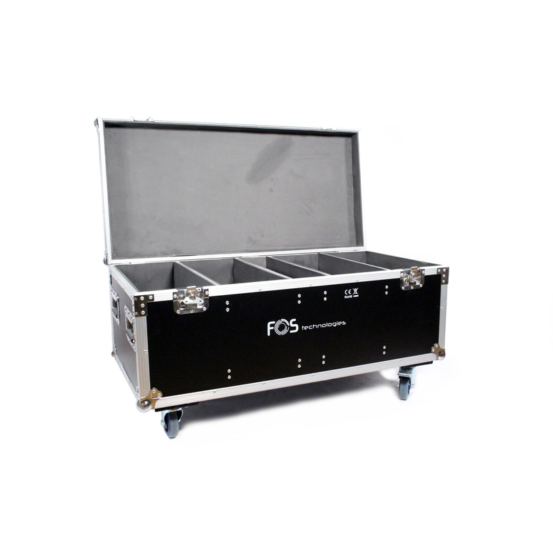 FOS TECHNOLOGIES - Flight case con ruote per 4 unità Blinder Innovative
