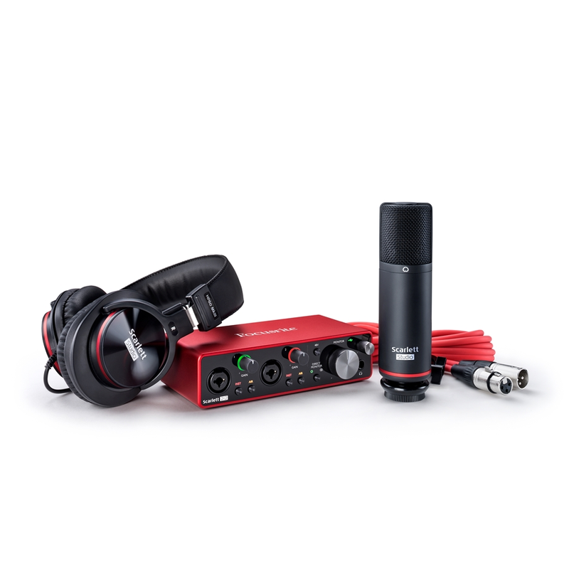 FOCUSRITE - Bundle con Scheda Audio USB, Microfono a Condensatore e Cuffia