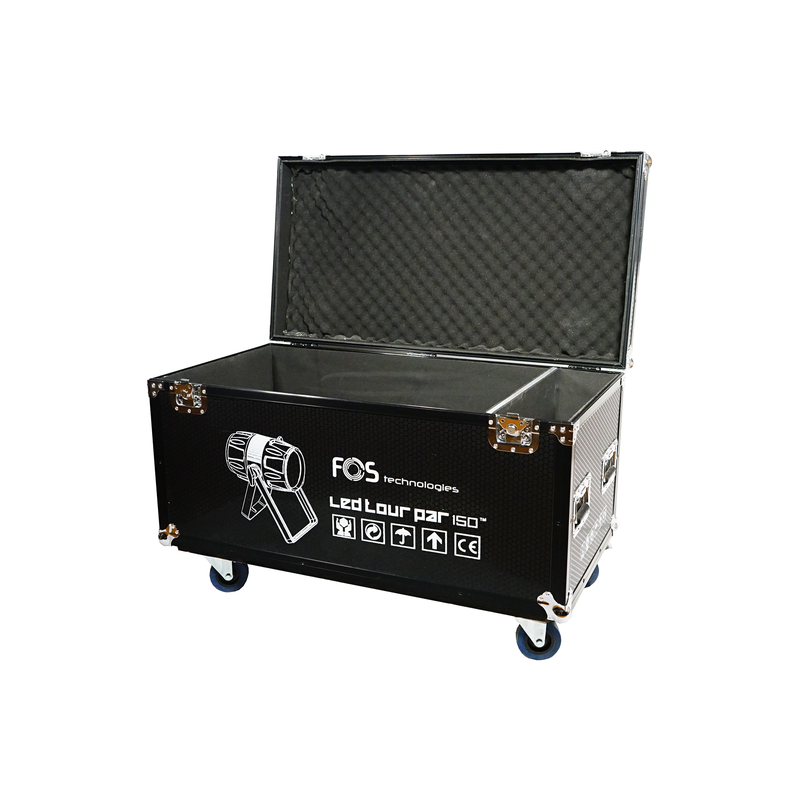 FOS TECHNOLOGIES - Flightcase con ruote per 10 unità di FOS TOUR PAR 150