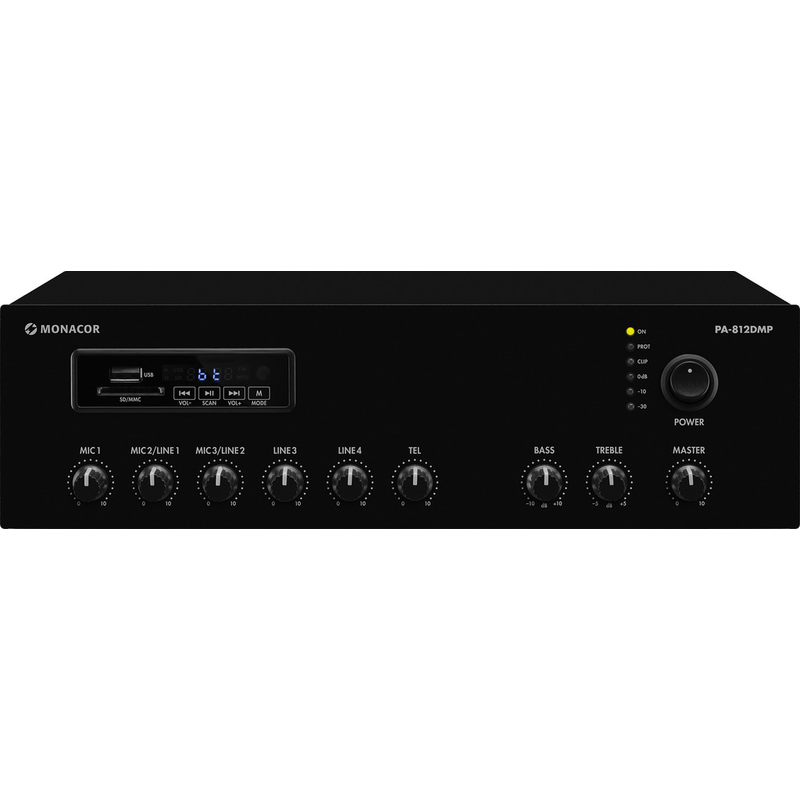 MONACOR - AMPLIMIXER 100V 120W CON MP3 TUNER E BT