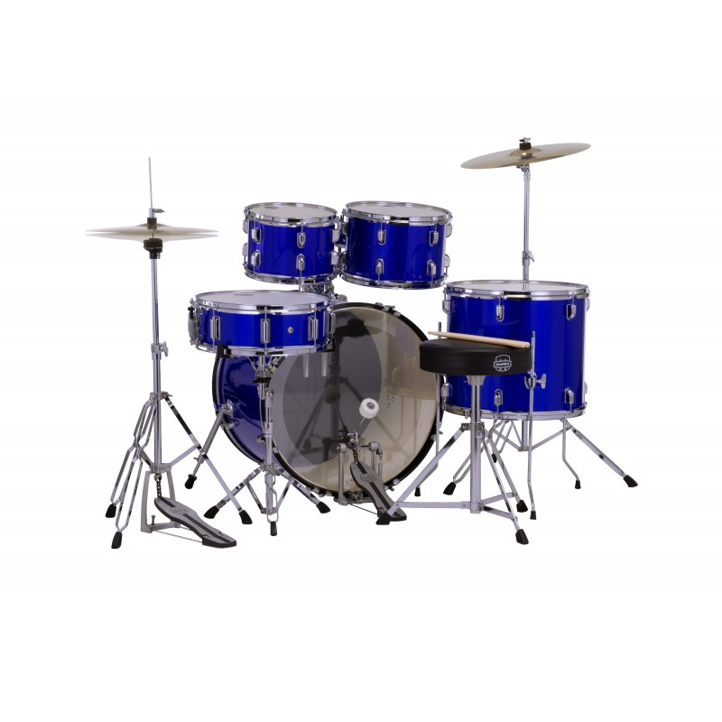 MAPEX - Set Comet Rock 5 pezzi completo di piatti, hardware e seggiolino. Finitura IB Indigo Blue