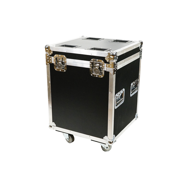FOS TECHNOLOGIES - Flight Case con ruote per 4 unità Led par Cob 100 Zoom