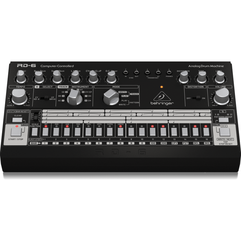 BEHRINGER - Drum Machine analogica con 8 suoni, sequencer a 16 step ed effetto distorsione