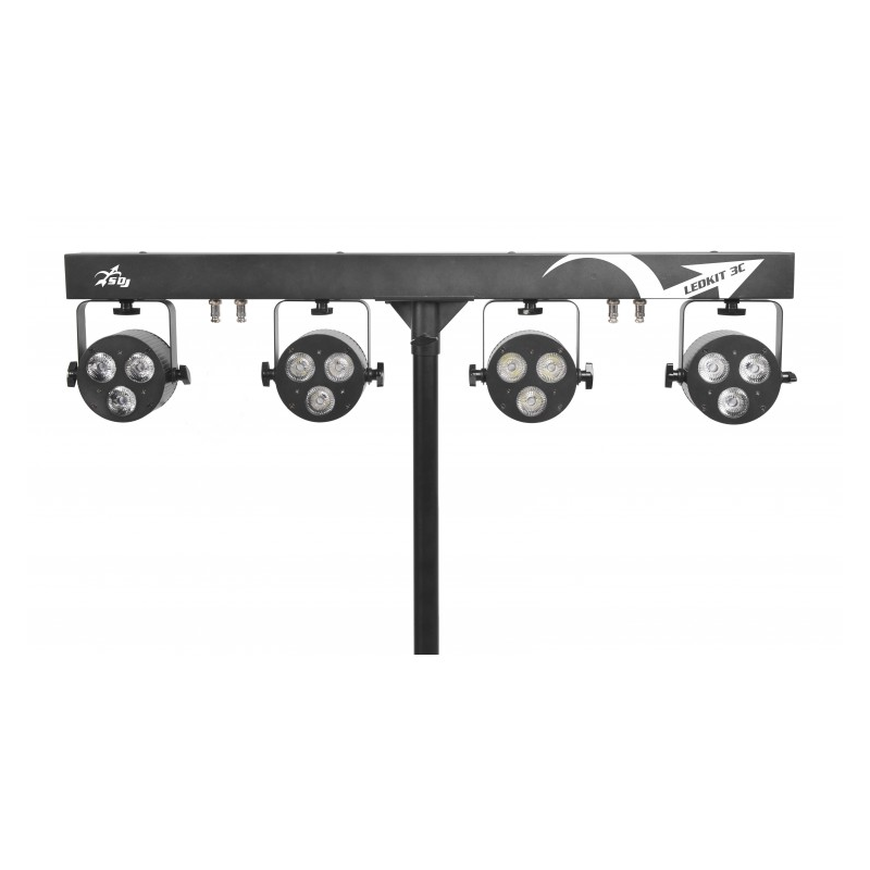 SAGITTER - Kit 4 proiettori 3x6W led RGBW/FC