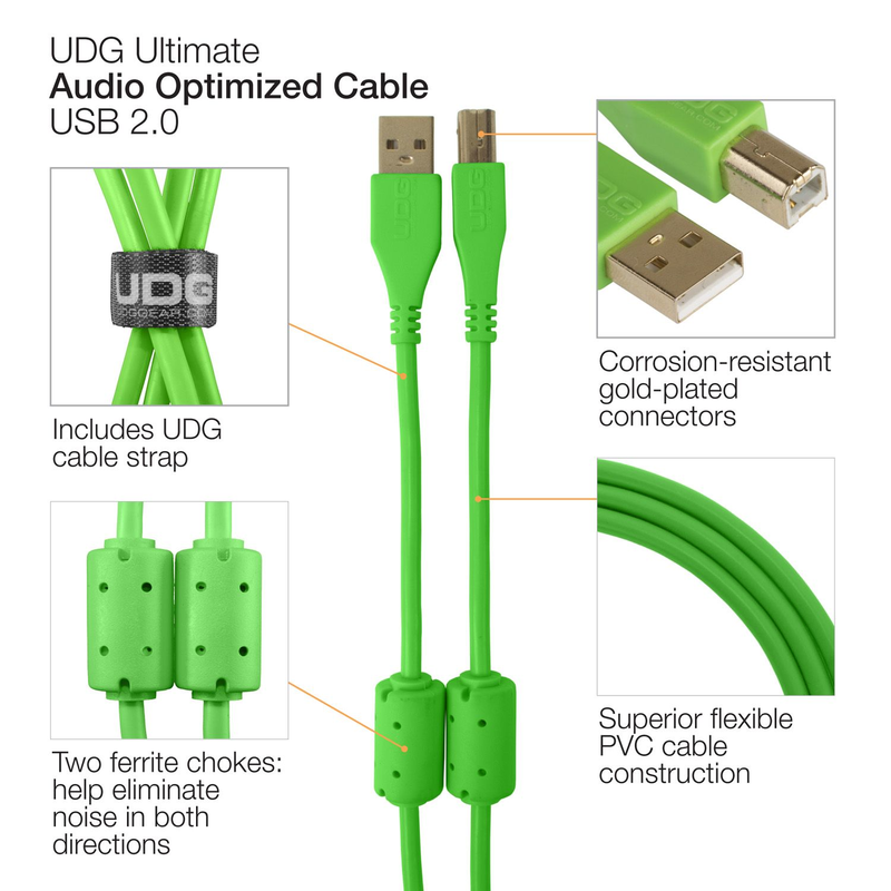 UDG - Cavo USB 2.0 A-B Green da 1mt.