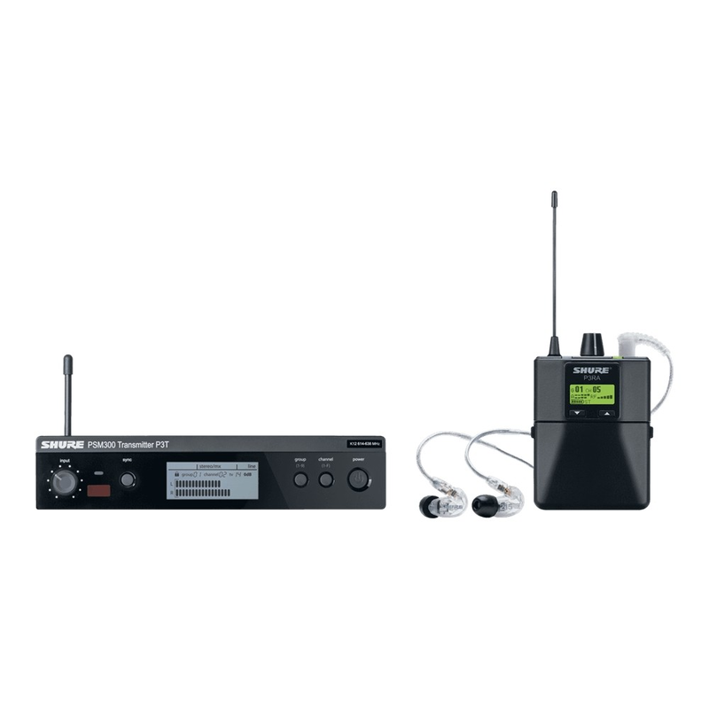 SHURE - Kit completo di Trasmettitore P3T + Ricevitore P3RA