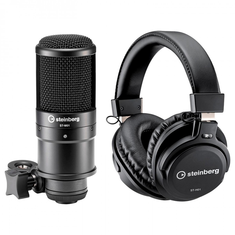 STEINBERG - Kit home recording con scheda audio, cuffia e microfono da studio