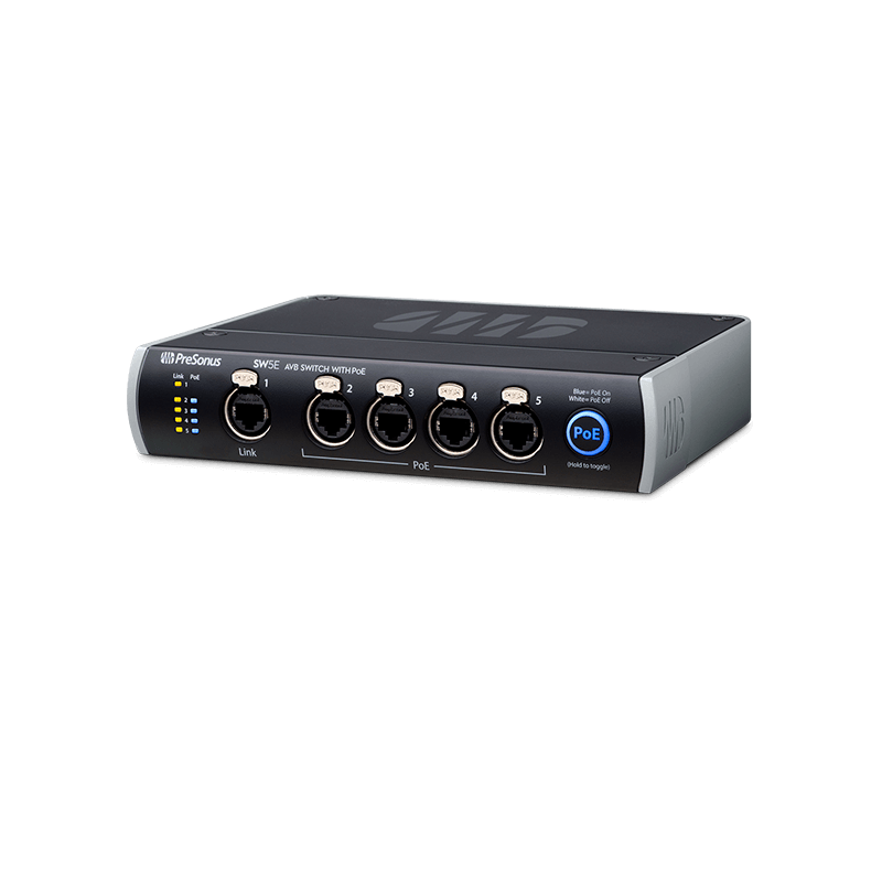 PRESONUS - SWITCH POE 5 PORTE per Network AVB