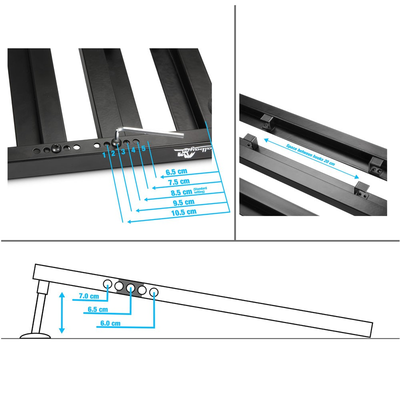 PALMER PRO - Pedana variabile con borsa di trasporto imbottita 80cm