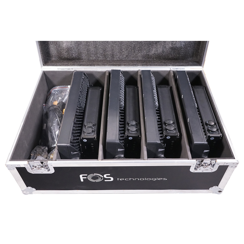 FOS TECHNOLOGIES - Cassa di volo con ruote per 4 pezzi