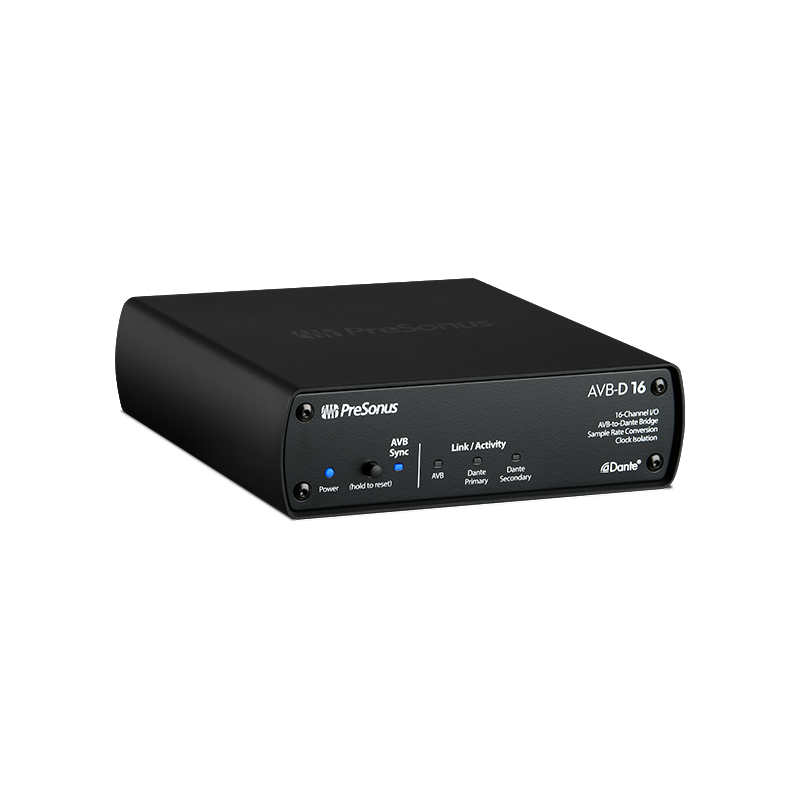 PRESONUS - Convertitore bidirezionale 16 canali AVB - Dante, supporta audio AVB a 44,1 e 48 kHz e audio Dante a 44,1, 48, 88,2 e 96 kHz