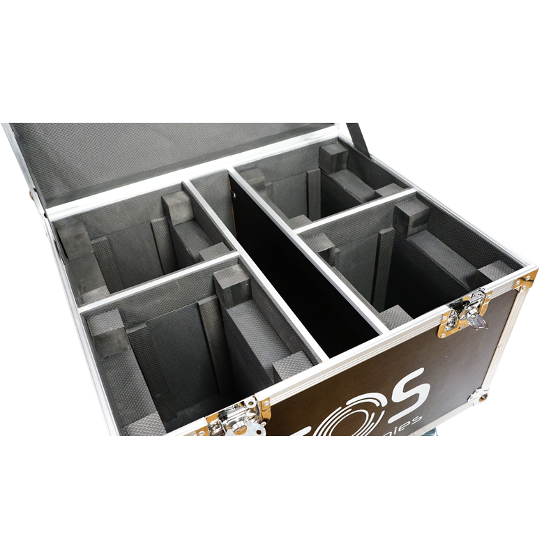 FOS TECHNOLOGIES - Flight case con ruote per 4 unità Spot 100 PRO