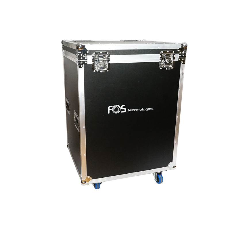 FOS TECHNOLOGIES - Flight Case professionale con ruote per 4 LED Profile.