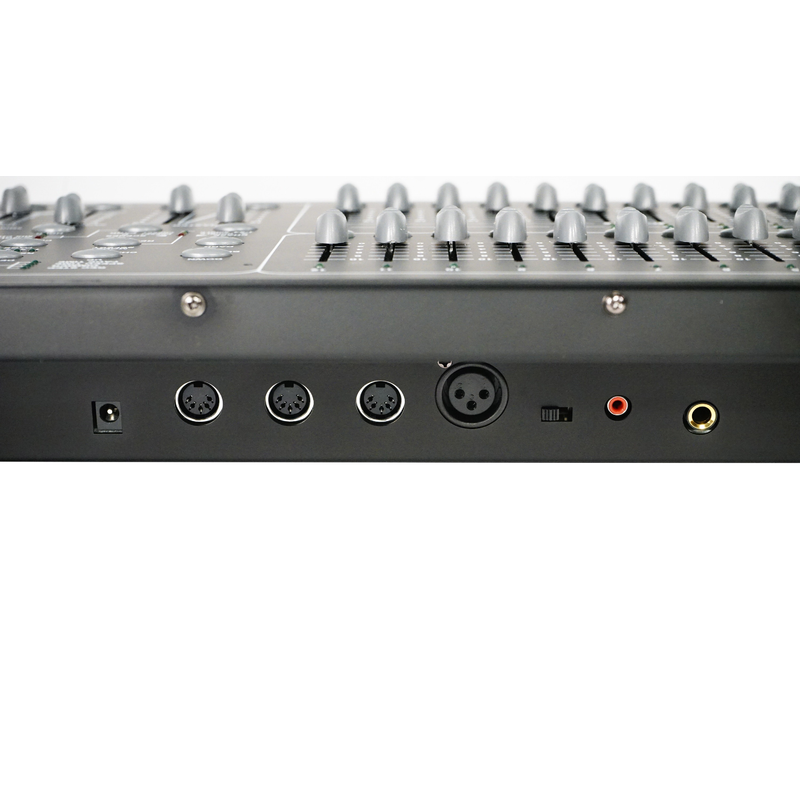 FOS TECHNOLOGIES - Controller DMX a 24 canali con pulsanti di selezione e 24 fader di canale