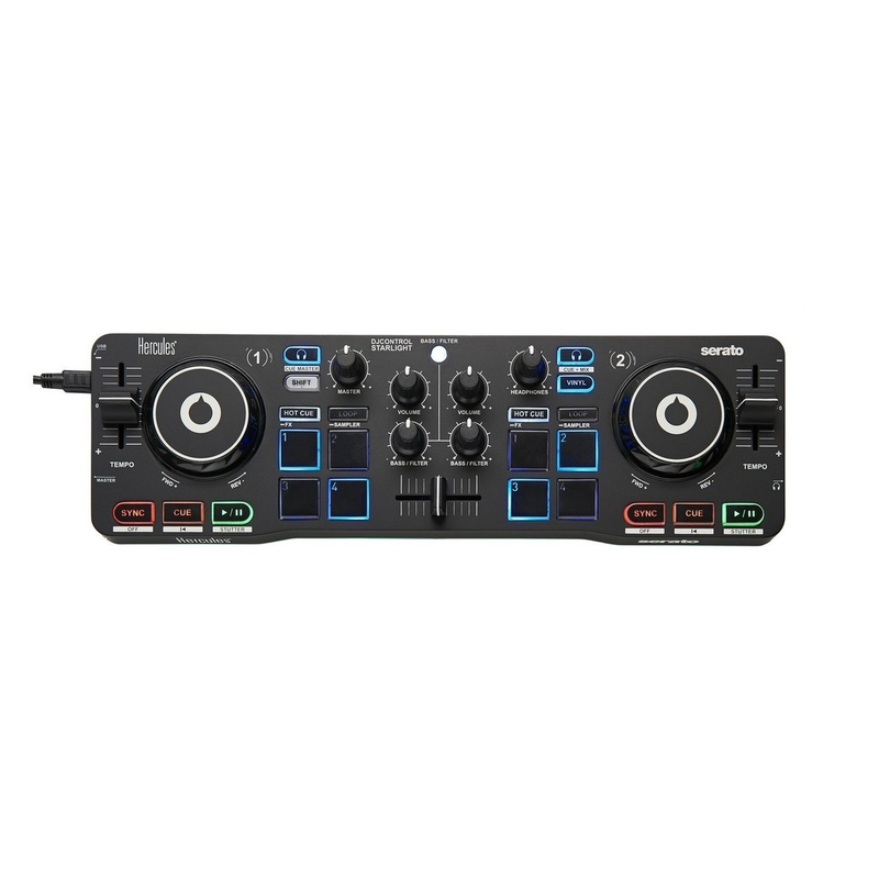 HERCULES - KIT PER DJ CON CONTROLLER, MONITOR E CUFFIE