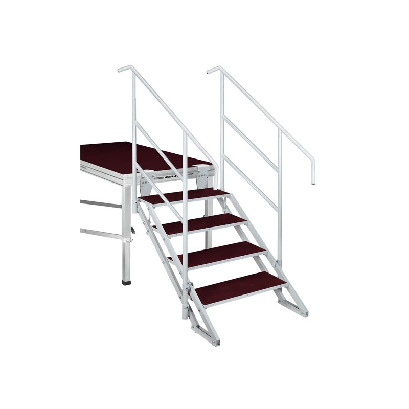 GUIL - SCALA PIEGABILE CON 4 SCALINI CON CORRIM ANO, ALTEZZA DA 70 A 130CM