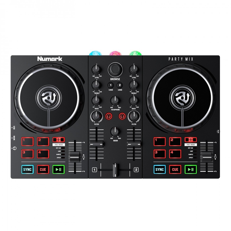 NUMARK - Consolle Dj con effetti luce integrati