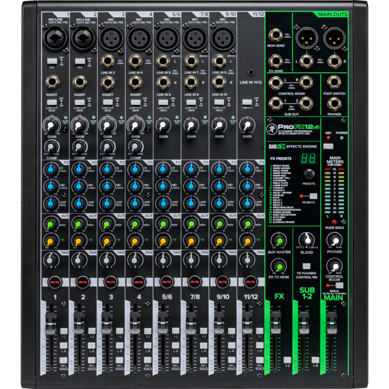 MACKIE - Mixer Analogico 12 Canali con Effetti e USB