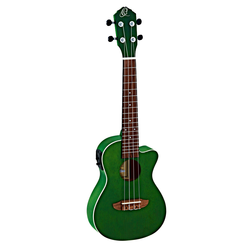 ORTEGA - Ukulele concerto elettrificato cutaway. Preamp Ortega MagusUke. Colore verde.