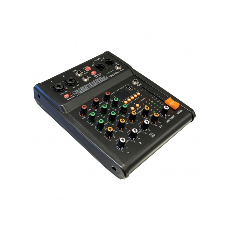 ZZiPP - MIXER COMPATTO 4 CANALI CON MULTIEFFETTO