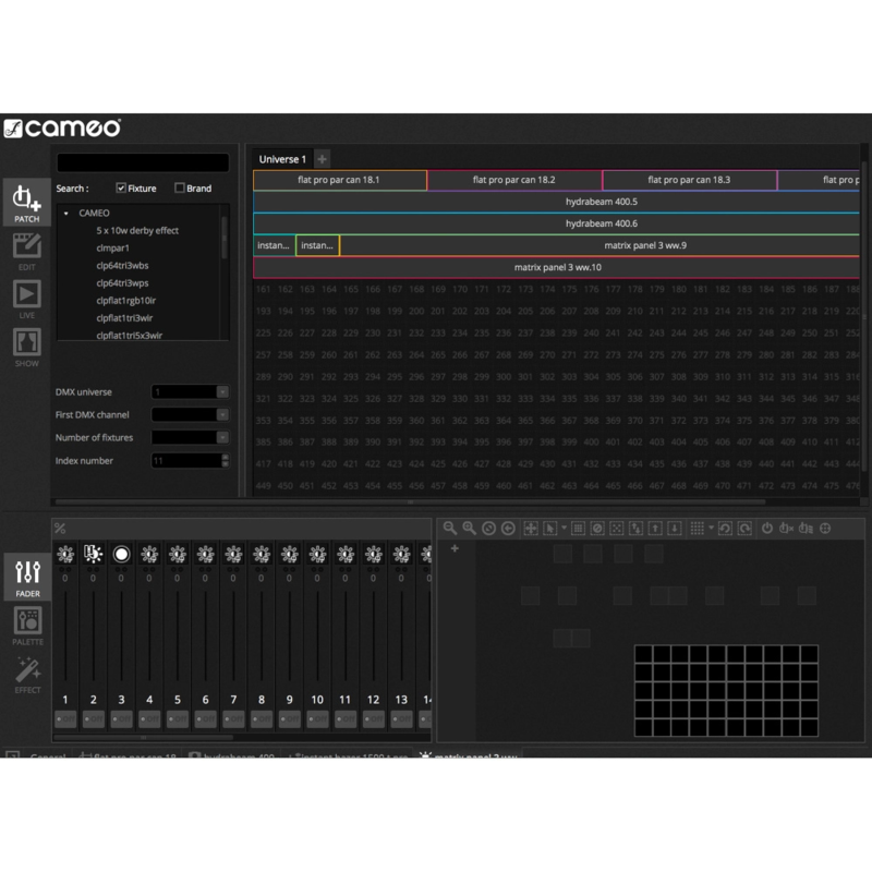 CAMEO - Interfaccia da USB a DMX a 1024 canali con accesso WiFi e software di controllo