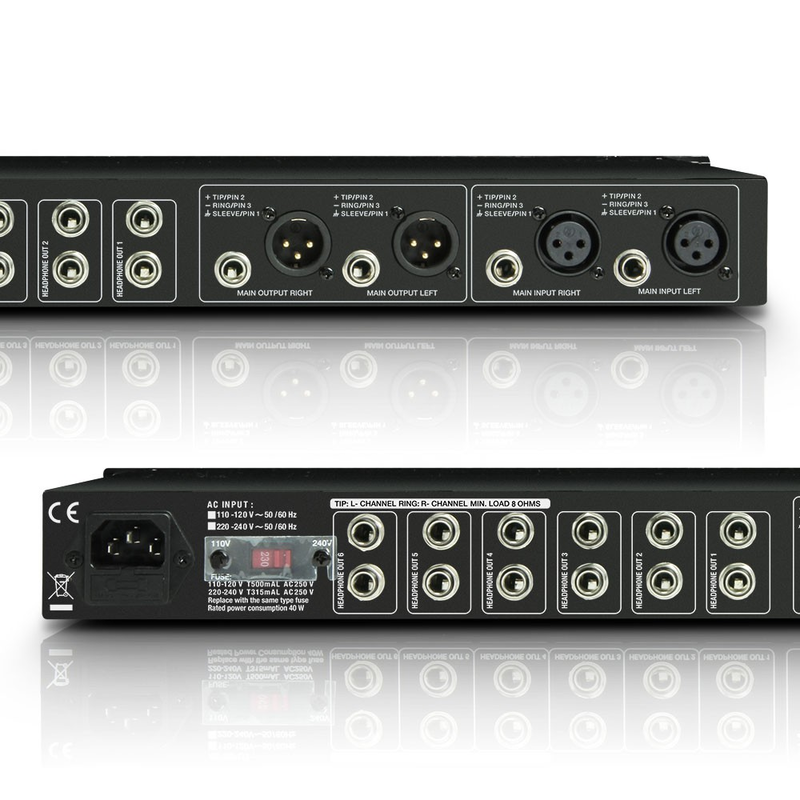 LD SYSTEMS - Amplificatore per cuffie a 6 canali