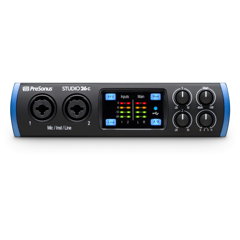 PRESONUS - Scheda audio USB-C, 24bit/192kHz, 2 IN con pre 48V, 6 OUT