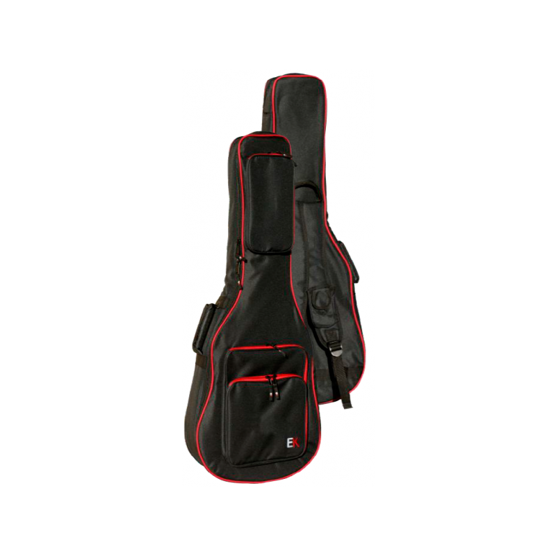 EK Bags - Custodia per Chitarra Acustica 30mm Rossa