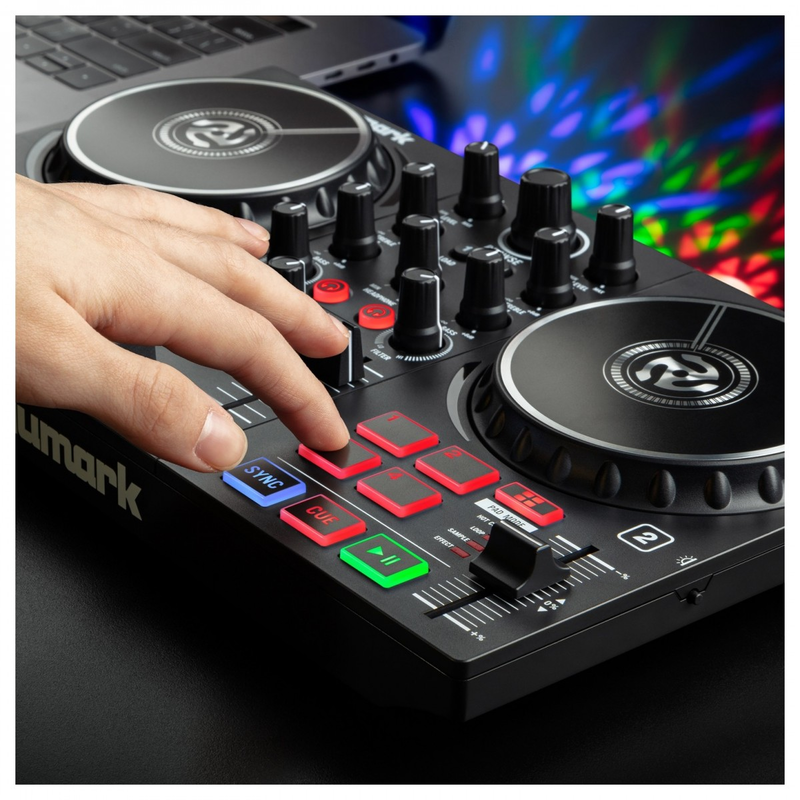 NUMARK - Consolle Dj con effetti luce integrati