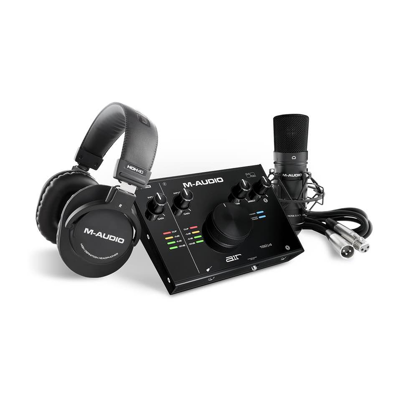 M-AUDIO - PACK COMPLETO CON INTERFACCIA AUDIO/MIDI MICROFONO E CUFFIE PER LA PRODUZIONE VOCALE