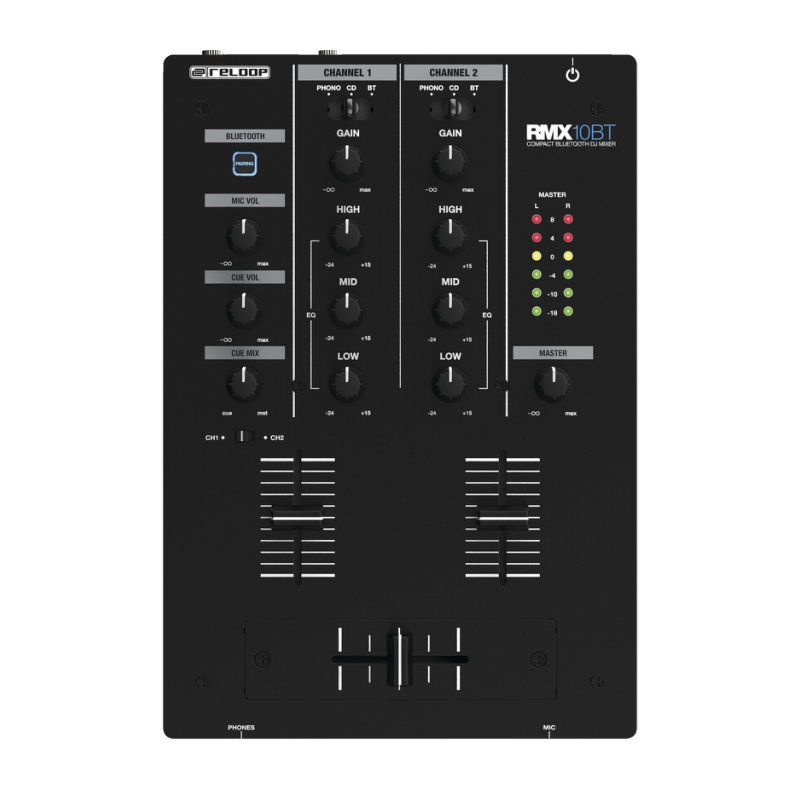 RELOOP - Mixer per DJ a 2+1 canali con Bluetooth integrato