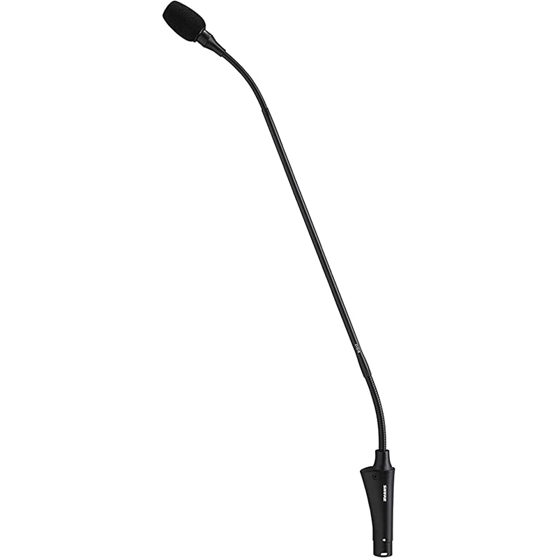 SHURE - Gooseneck da 30,5 cm, preamplificatore in linea, pulsante mute, anello luminoso