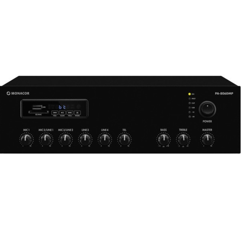 MONACOR - AMPLIMIXER 100V CON MP3 TUNER E BT