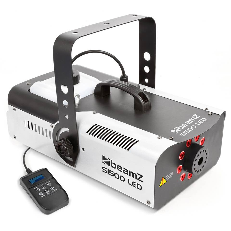 BEAM Z - Macchina del fumo compatta DMX da 1500W con telecomando con led colorati