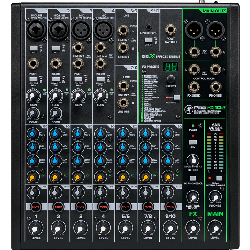 MACKIE - Mixer Analogico 10 Canali con Effetti e USB