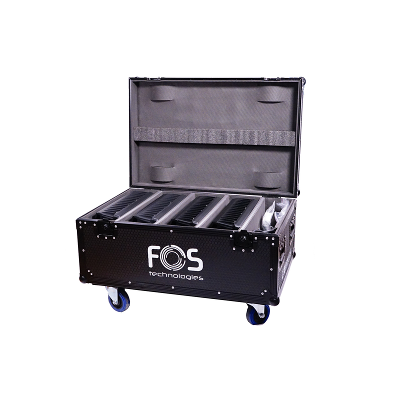 FOS TECHNOLOGIES - Flight case con ruote per 4 unità Cyclone PRO.