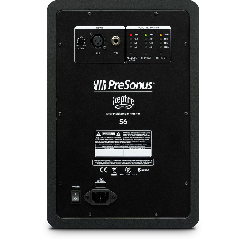 PRESONUS - Monitor professionali nearfield da studio, biamplificati, con tecnologia coassiale, woofer da 6.25', 180w rms